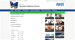 Desktop Screenshot of gamstonmedicalcentre.co.uk
