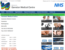 Tablet Screenshot of gamstonmedicalcentre.co.uk
